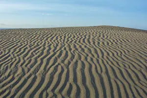 No People Travel Photos Drucke: Landscape with sand pattern and blue sky