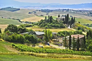 World Heritage Site Europe Drucke: Landscape view of Val d'Orcia