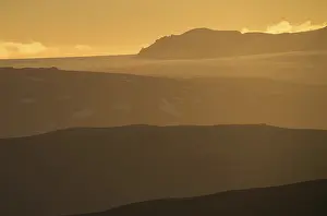 Desolate European Landscapes Drucke: Langjokull in the evening light