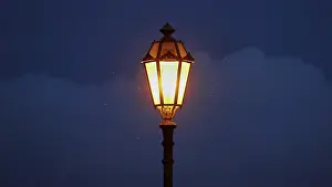 Lipari Islands Tourist Attraction Drucke: Lantern in front of a dark sky