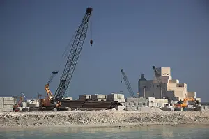 Arabian Peninsula Urban Environment Drucke: Large construction site in Doha