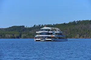 Southern Germany Lakeside Scenery Drucke: Large excursion boat, MS Brombachsee