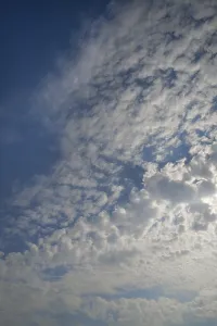 Cloud Formation Germany Drucke: Large fluffy clouds, altocumulus clouds