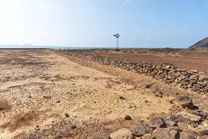 Fuerteventura Coast Drucke: Las Salinas de Lobos on the Isla de Lobos