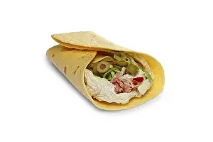 Pita Bread Drucke: Layout for menu. Pita bread stuffed with beef