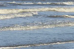 Lower Saxony Shoreline Drucke: Leaking waves on a sandy beach