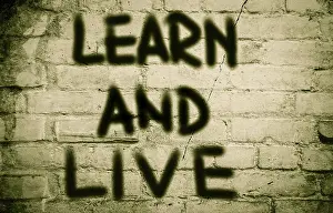 Educational System Image Drucke: Learn And Live Concept