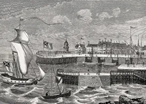 Old Town Edinburgh Drucke: Leith Harbour, Leith, Edinburgh