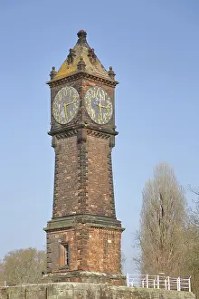Clock Tower Architecture Drucke: Level tower to display the water level in the lock