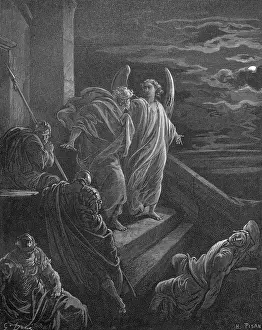 Christian Bible Illustration Drucke: Liberation of Peter from prison