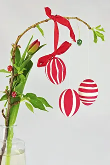 Studio Shot Easter Eggs Drucke: Still life with Easter eggs, Germany
