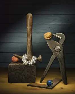 Studio Cutout Images Drucke: Still life with rolling fork spanner