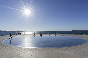 Southeastern Europe Coastal Scene Drucke: Light installation, Greeting to the Sun