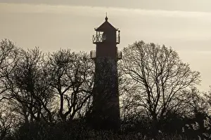 German Federal Republic Coastline Drucke: Lighthouse in the backlight, Falshoft