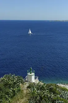Corsica Travel Photography Drucke: Lighthouse on the Bay of Calvi