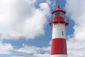 Lighthouse Sylt Drucke: Lighthouse with blue sky at Ellenbogen