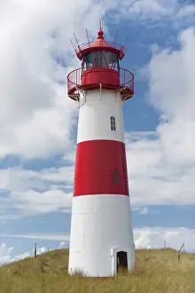 Sylt Germany Drucke: Lighthouse with blue sky at Ellenbogen