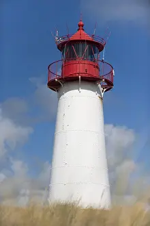 Schleswig Holstein Coast Drucke: Lighthouse with blue sky at Ellenbogen