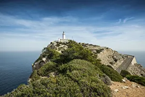 Uninhabited Rocky Shoreline Drucke: Lighthouse, Cap Formentor, Majorca