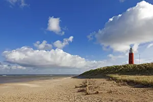 Texel Island Lighthouse Drucke: Lighthouse Eierland with Dunes