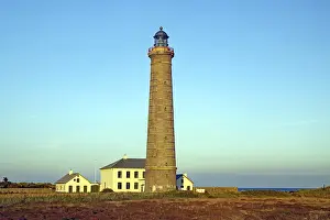 Lighthouse Evening Light Drucke: Lighthouse in the evening light