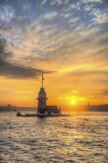 Bosporus Strait View Drucke: Lighthouse, Maiden's Tower