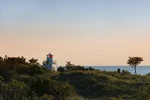Leuchttürme Drucke: Der Leuchtturm bei Byxelkrok auf der Insel Öland.