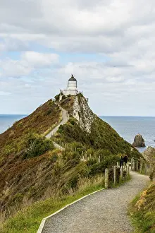 Oceania Coastal Region Image Drucke: Lighthouse at Nugget Point, Catlins