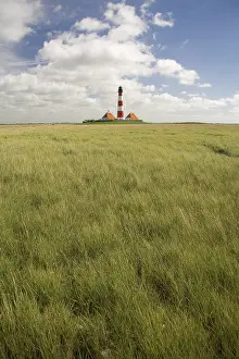 Westerhever Lighthouse Drucke: Lighthouse at Westerhever, Eider Peninsula