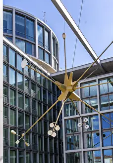 Berlin Government District Art Installation Drucke: Lighting art installation