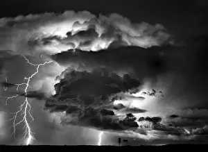 Bad Weather Forecast Canada Drucke: Lightning Storm Clouds Canada Saskatchewan Dramatic Summer