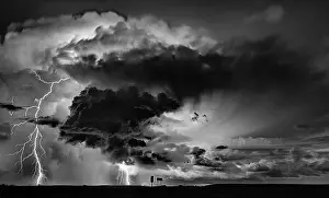 Bad Weather Forecast Canada Drucke: Lightning Storm Clouds Canada Saskatchewan Dramatic Summer