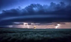 Bad Weather Forecast Canada Drucke: Lightning Storm Clouds Canada Saskatchewan Dramatic Summer