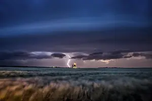 Canada Stormy Weather Drucke: Lightning Storm Clouds Canada Saskatchewan Dramatic Summer