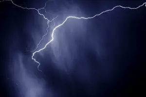 Night Sky Lightning Drucke: Lightning, thunderstorm, Germany
