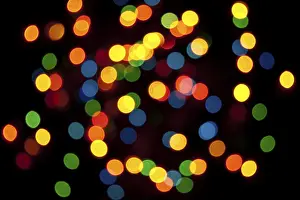 Nocturnal Landscape Photography Drucke: Lights, defocused background