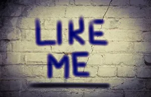 Symbolic Network Image Drucke: Like Me Concept
