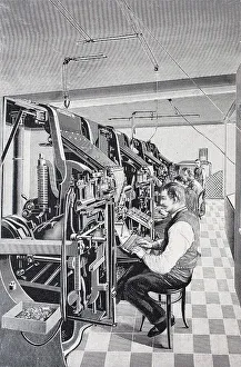 Typographie-Maschine Linotype Simpex, 1895