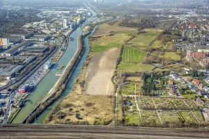 European Historic City Centre Image Drucke: Lippe meadows west of MunsterstraBe