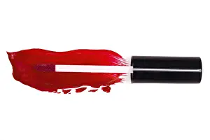 Beauty Cosmetics Drucke: Liquid lipstick isolate on a white background