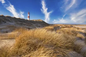 Schleswig Holstein Germany Drucke: List-Ost lighthouse on the elbow