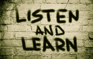 Communication Symbolism Drucke: Listen And Learn Concept