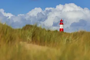 North Sea Island Dune Drucke: The Lister lighthouse at Ellenbogen