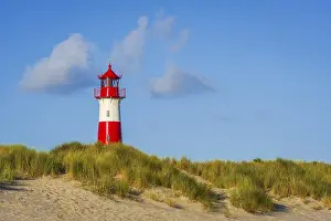 Lighthouse In Schleswig Holstein Drucke: The Lister lighthouse at Ellenbogen