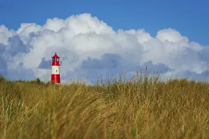 Deserted Dune Landscape Drucke: The Lister lighthouse at Ellenbogen
