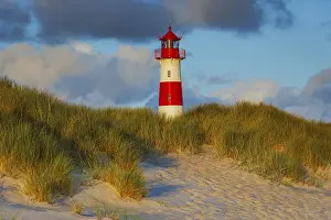 German North Sea Coast Drucke: The Lister lighthouse at Ellenbogen