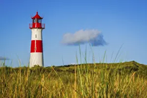 German Federal Republic Coastline Drucke: The Lister lighthouse at Ellenbogen