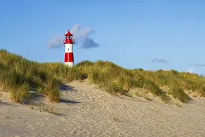 North Sea Coast Landscape Drucke: The Lister lighthouse at Ellenbogen