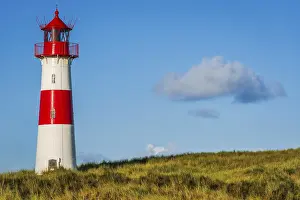German North Sea Coast Drucke: The Lister lighthouse at Ellenbogen