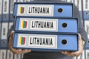 Empty Folder Holding Hands Drucke: Lithuania Administrative Files